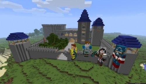 Minecraft castle by a 5th-grader