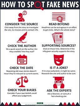 How to spot fake news chart